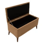 Σκαμπό-μπαούλο Elone μόκα-καρυδί 90x40x44εκ