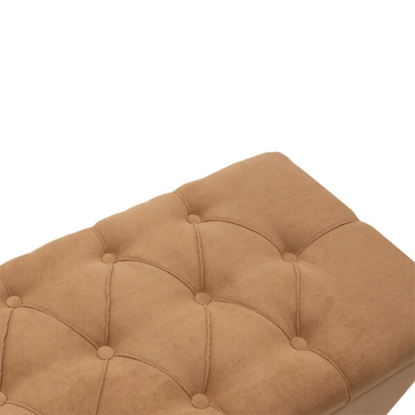 Σκαμπό-μπαούλο Elone μόκα-καρυδί 90x40x44εκ