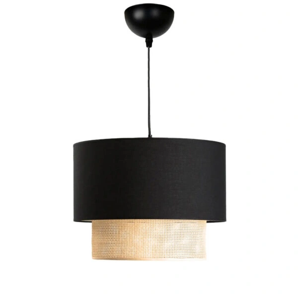 Φωτιστικό οροφής Fersa  μαύρο-φυσικό Φ30x20εκ