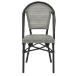 Καρέκλα Paris αλουμίνιο μαύρο-textilene ασπρόμαυρο