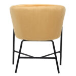 Πολυθρόνα Julia  βελούδο κίτρινο 61x57x74εκ