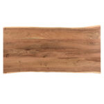 Τραπέζι Slim  μασίφ ξύλο ακακίας καρυδί-πόδι μαύρο 200x100x75.6εκ