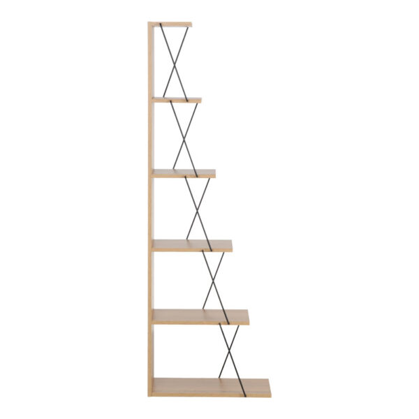 Βιβλιοθήκη mini Tars sonoma-μαύρο 50x22x150εκ