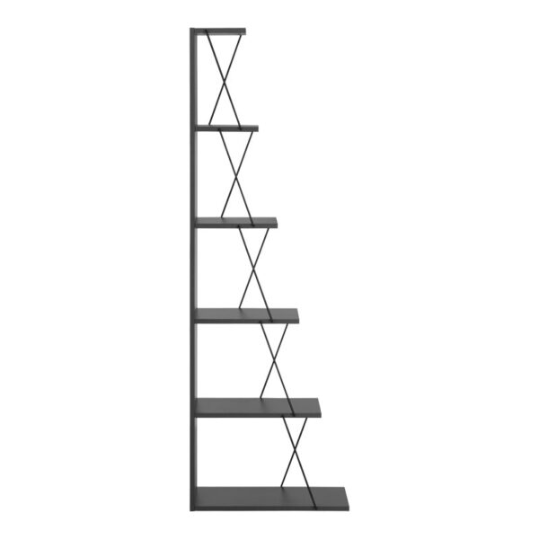 Βιβλιοθήκη mini Tars  ανθρακί-μαύρο 50x22x150εκ