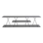 Έπιπλο τηλεόρασης Tars  ανθρακί-μαύρο 120x30x33εκ