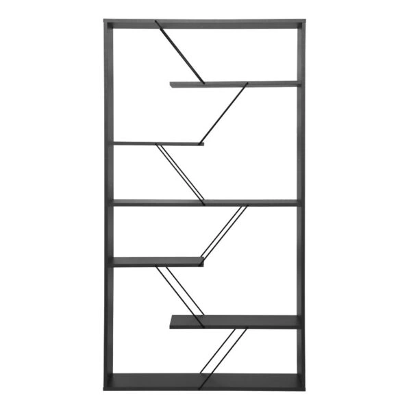 Βιβλιοθήκη Tars ανθρακί-μαύρο 84x24x157εκ