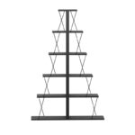 Βιβλιοθήκη mini Tars ανθρακί-μαύρο 100x22x150εκ