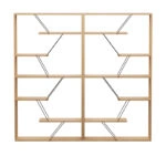 Βιβλιοθήκη Tars  sonoma-μαύρο 168x24x157εκ