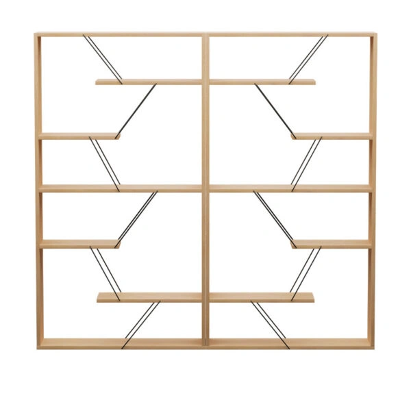 Βιβλιοθήκη Tars  sonoma-μαύρο 168x24x157εκ