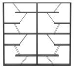 Βιβλιοθήκη Tars  ανθρακί-μαύρο 168x24x157εκ