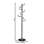 Καλόγερος ρούχων Lorenda μέταλλο μαύρο Φ37x175εκ