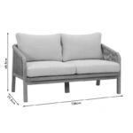 Σαλόνι κήπου Malibu  μασίφ ξύλο ακακίας-ύφασμα μπεζ