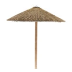 Ομπρέλα Solaris στρογγυλή μέταλλο ξύλο ελάτου φυσικό-ψάθα Φ210x270εκ