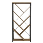 Βιβλιοθήκη Alex φυσικό-μαύρο 74x30x153εκ