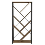 Βιβλιοθήκη Alex φυσικό-μαύρο 74x30x153εκ