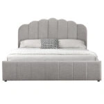 Κρεβάτι Tatiana  ύφασμα γκρι με αποθηκευτικό χώρο 160x200εκ