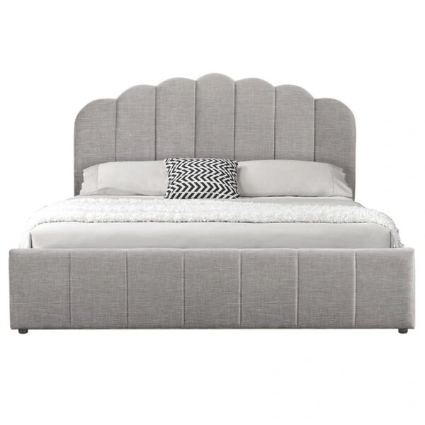Κρεβάτι Tatiana  ύφασμα γκρι με αποθηκευτικό χώρο 160x200εκ