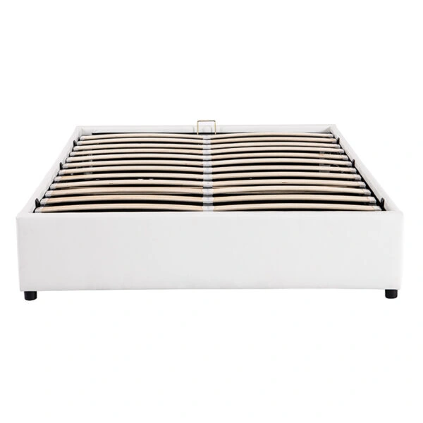Κρεβάτι Circe  PU λευκό με αποθηκευτικό χώρο 150x200εκ