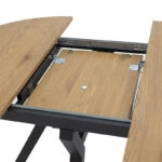 Tραπέζι Frances επεκτεινόμενο MDF sonoma-μαύρο 100-140x100x75εκ