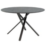 Tραπέζι Cerco  MDF μαύρο Φ120x75εκ