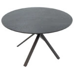 Tραπέζι Cerco  MDF μαύρο Φ120x75εκ