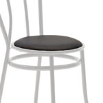 Καρέκλα Βιέννης I pu μαύρο-μέταλλο λευκό