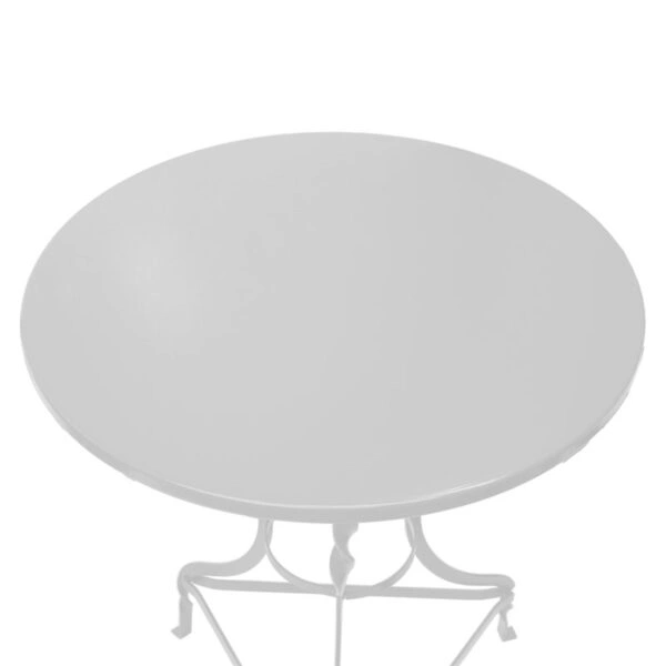 Τραπέζι Ζαππείου Noah  μεταλλικό λευκό Φ58x72εκ