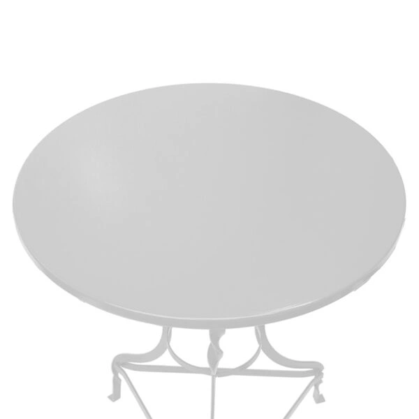 Τραπέζι Ζαππείου Noah  μεταλλικό λευκό Φ70x72εκ