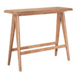 Τραπέζι Bar Winslow ξύλο rubberwood ανοικτό καρυδί 120x45x100εκ