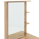 Τουαλέτα κρεβατοκάμαρας Zelia  με καθρέπτη και σκαμπό χρώμα oak 60x40.5x151εκ