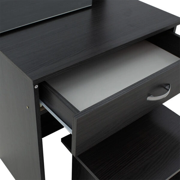 Τουαλέτα κρεβατοκάμαρας Zelia με καθρέπτη και σκαμπό χρώμα wenge eo 60x40.5x151εκ