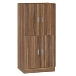 Παπουτσοθήκη-ντουλάπι Felicity  χρώμα καρυδί 60x32x127εκ