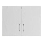 Πατάρι ντουλάπας Zelia  δίφυλλο λευκό 79x42x60εκ