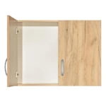 Πατάρι ντουλάπας Zelia δίφυλλο φυσικό mo 79x42x60εκ