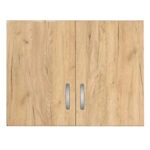 Πατάρι ντουλάπας Zelia δίφυλλο φυσικό mo 79x42x60εκ