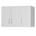 Ντουλάπα τρίφυλλη και πατάρι Zelia λευκό 90x42x240εκ.