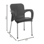 Πολυθρόνα Feast PP πράσινο-αλουμίνιο γκρι