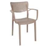 Τραπεζαρία Explore-Frontline σετ 5τεμ PP cappuccino 90x90x73,5εκ