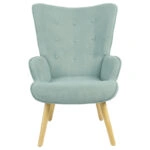 Πολυθρόνα Fluffy  βεραμάν ύφασμα-φυσικό 75x69x96εκ