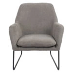 Πολυθρόνα Indelible  ύφασμα γκρι-μαύρο 76x67x81εκ