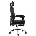 Καρέκλα γραφείου διευθυντή με υποπόδιο Titan  Premium Quality ύφασμα-mesh χρώμα μαύρο