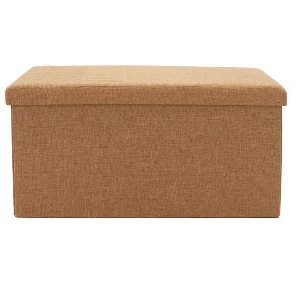 Σκαμπό-μπαούλο Greatness  ύφασμα μπεζ 76x38x38εκ