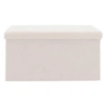 Σκαμπό-μπαούλο Forward  ύφασμα μπουκλέ ivory 76.5x38x37.5εκ