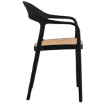 Πολυθρόνα Ember στοιβαζόμενη με UV protection PP μπεζ-μαύρο 52.5x56.5x81εκ.