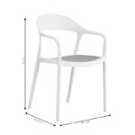 Πολυθρόνα Ember στοιβαζόμενη με UV protection PP μπεζ-μαύρο 52.5x56.5x81εκ.