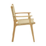 Πολυθρόνα Olivier ξύλο οξιάς φυσικό-έδρα φυσικό σχοινί 62x60x85εκ