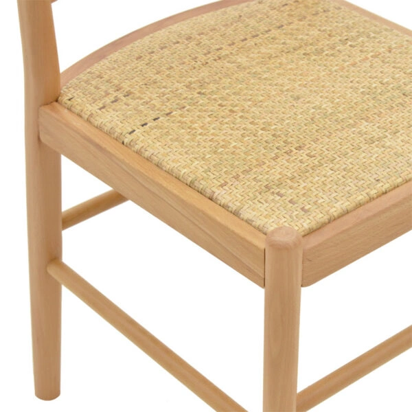 Καρέκλα Alessia  ξύλο οξιάς-rattan φυσικό 43x44x89εκ