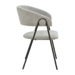 Καρέκλα Rachele  γκρι ύφασμα-πόδι μαύρο μέταλλο 52x53x83εκ