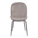 Καρέκλα Adelaide γκρι βελούδο-πόδι μαύρο μέταλλο 47x64x88εκ