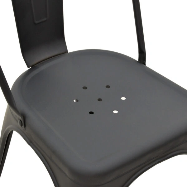 Καρέκλα Utopia μαύρο ματ μέταλλο 44x44x85εκ